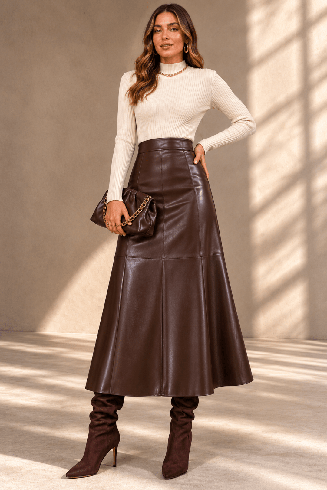 The Audrey Skirt - Chocolate - CK46 - Pizazz BoutiqueCaroline Morgan