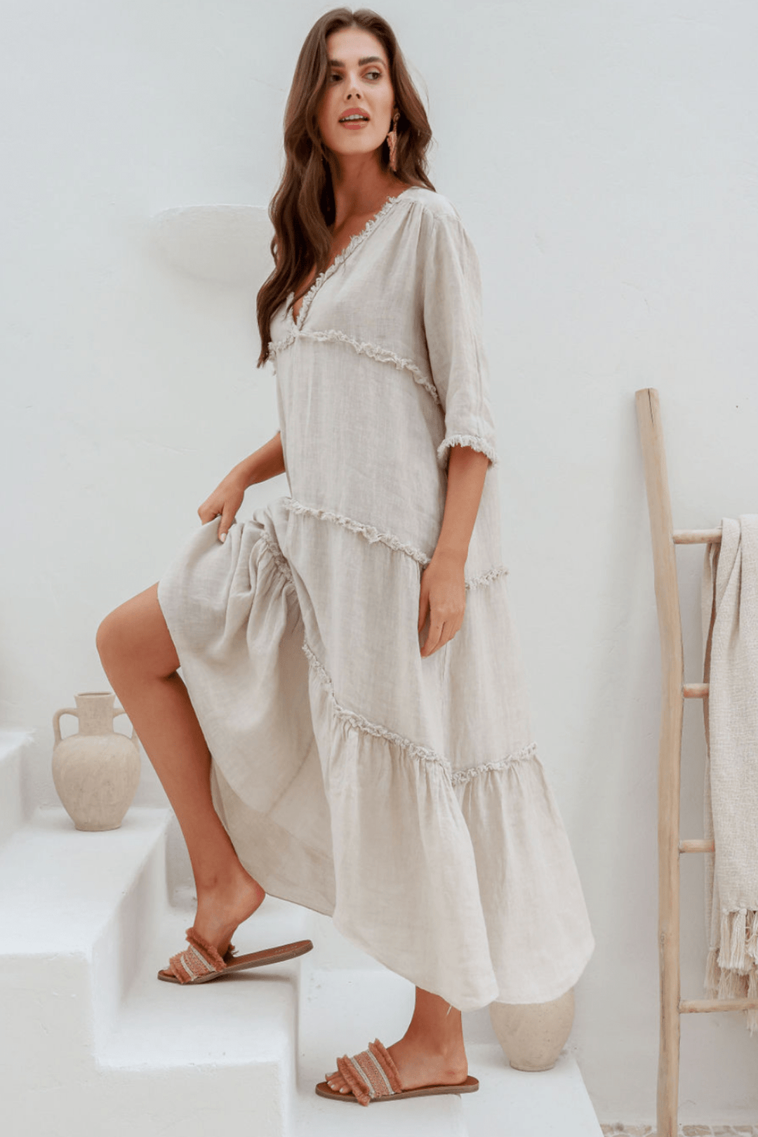 The Emily Dress - Sand - IC2 - Pizazz BoutiqueThe Italian Cartel