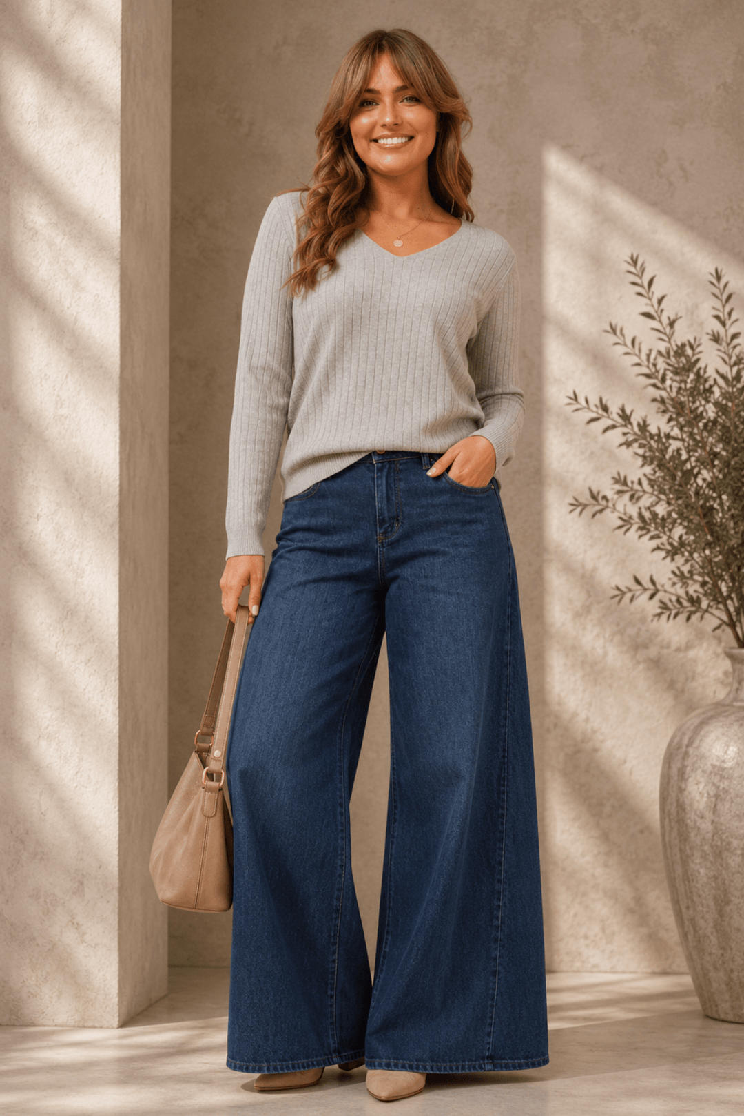 The Everyday Knit - Grey - CK51 - Pizazz BoutiqueCaroline Morgan