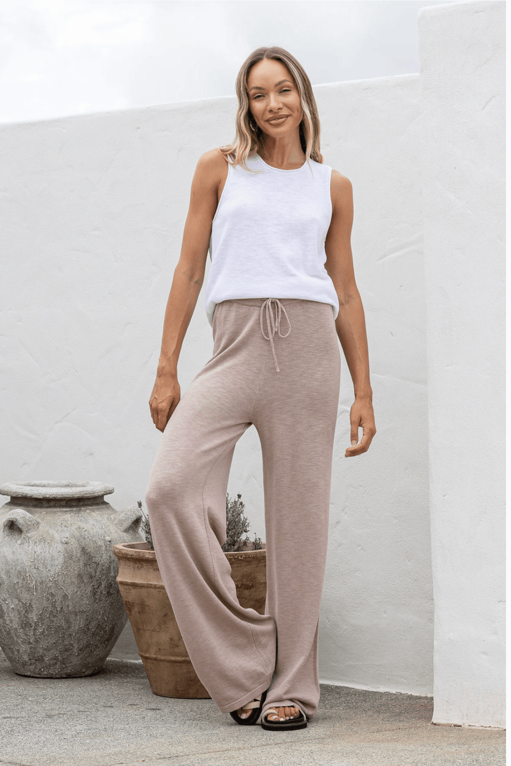The Frankie Pant - Stone - SN18 - Pizazz BoutiqueSilence & Noise