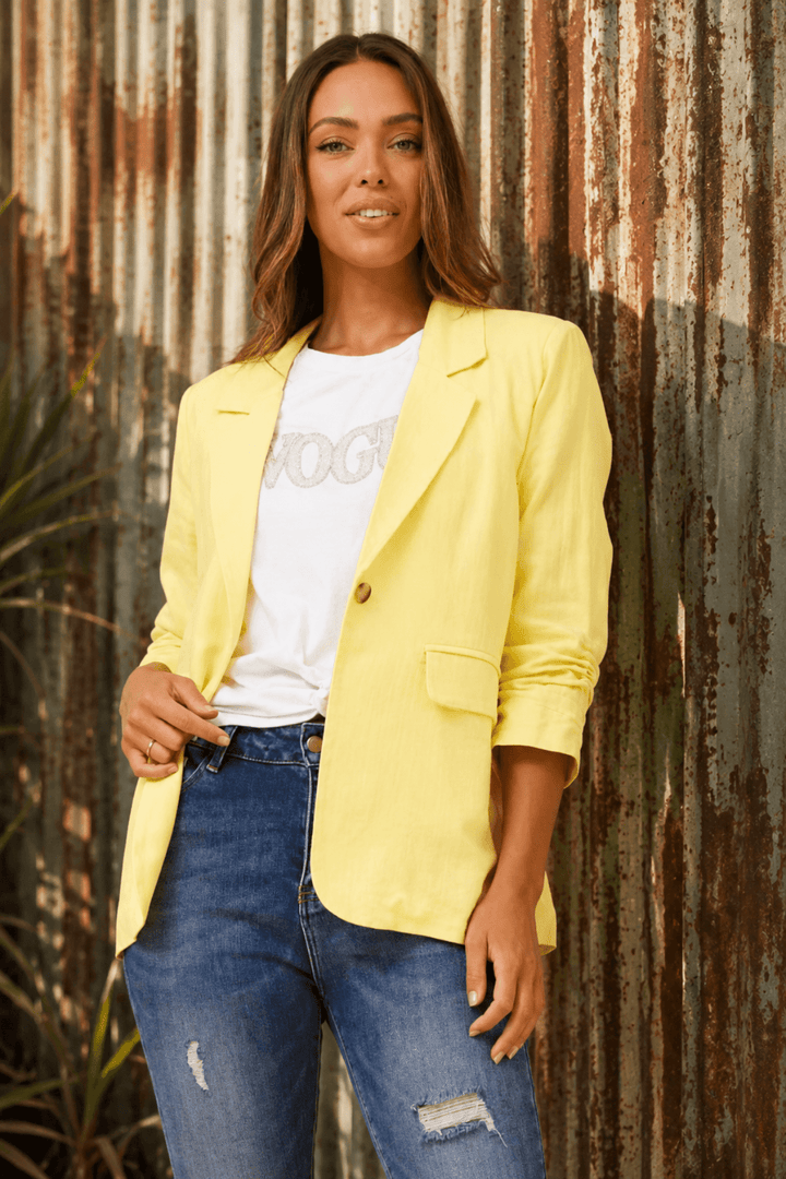 The Lucky Jacket - Lemon - CK15 - Pizazz BoutiqueCaroline Morgan