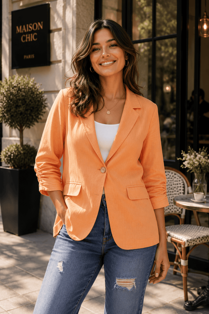The Lucky Jacket - Tangerine - CK15 - Pizazz BoutiqueCaroline Morgan