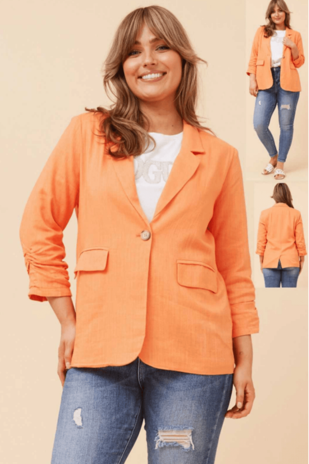 The Lucky Jacket - Tangerine - CK15 - Pizazz BoutiqueCaroline Morgan