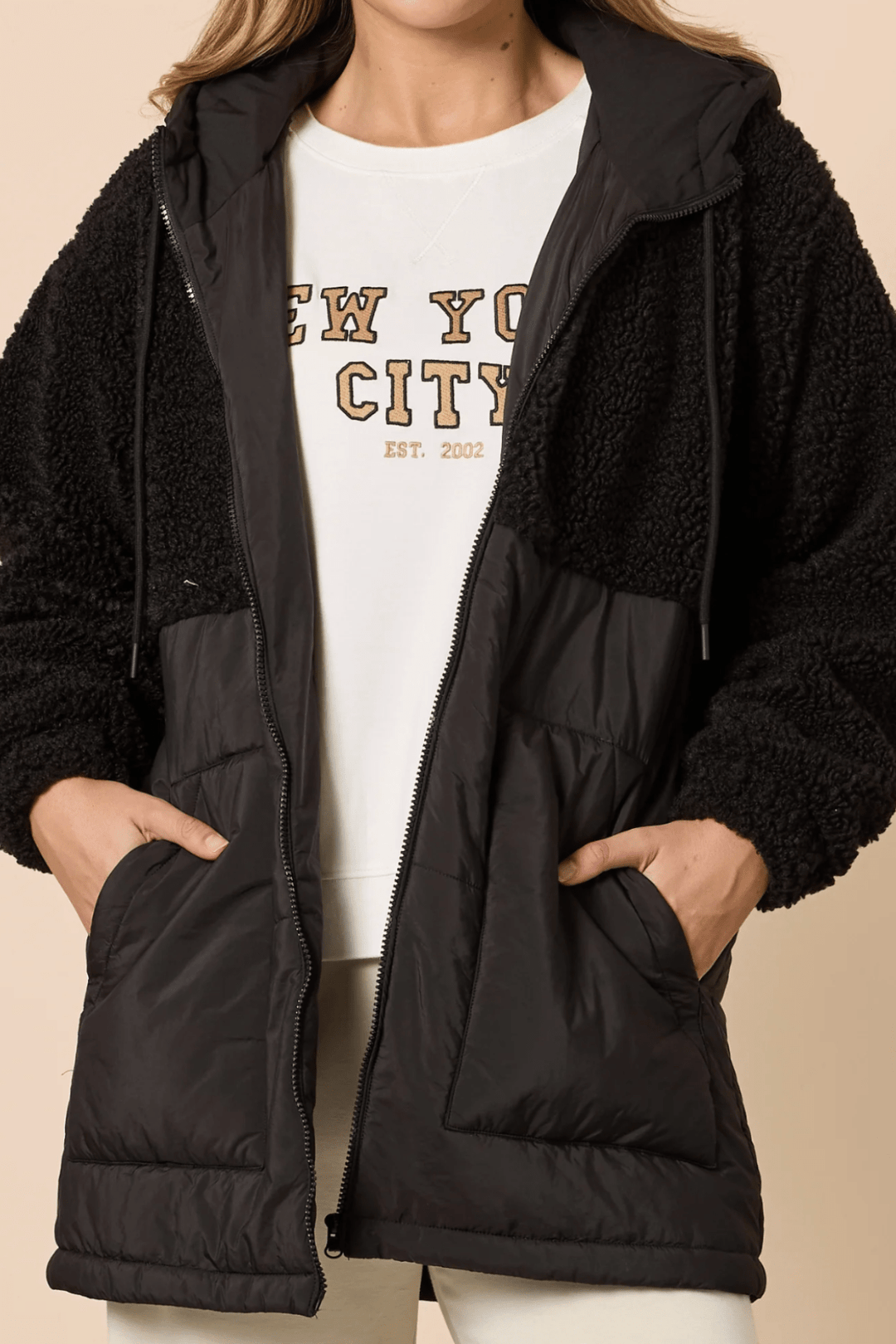 The Teddy Jacket - Black - TZ46 - Pizazz BoutiqueThreadz