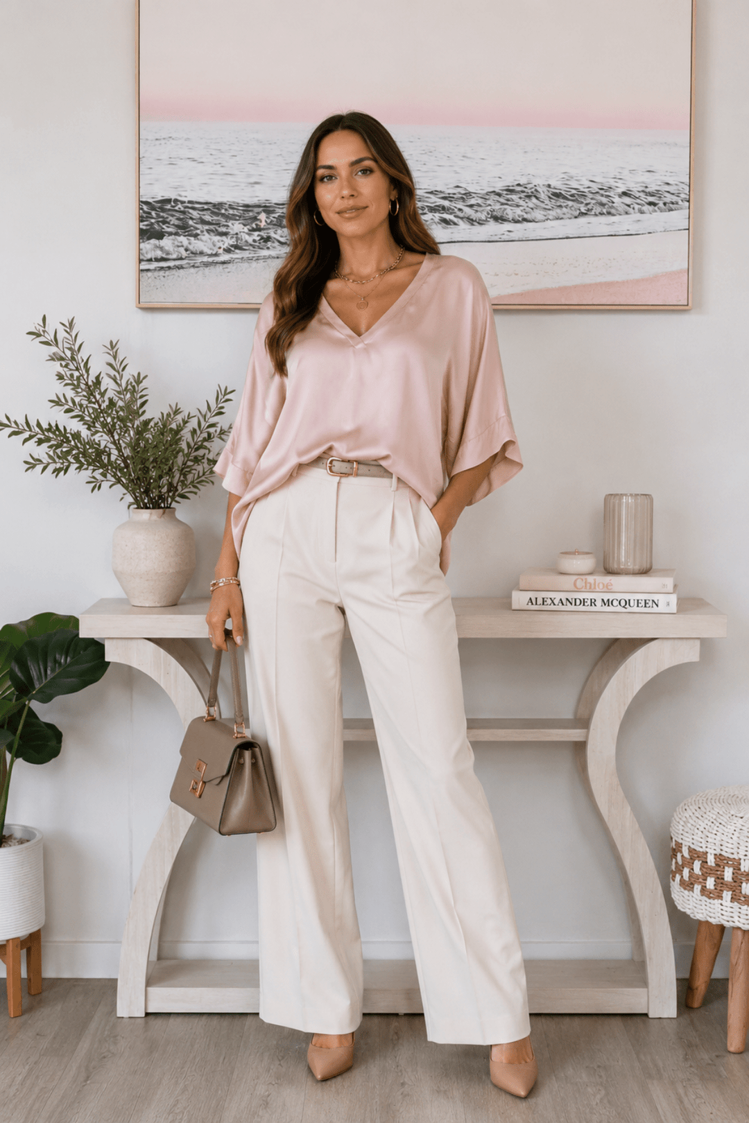 The Valetta V - Neck - Pink - AE12 - Pizazz BoutiqueAE Luxe