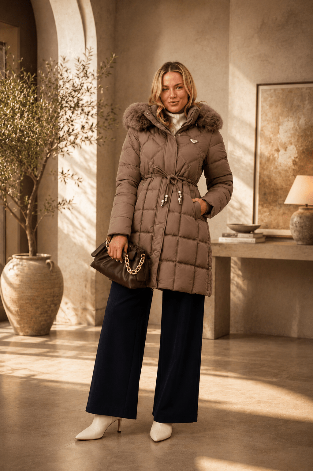 The Vienna Puffer - Brown - CK45 - Pizazz BoutiqueCaroline Morgan