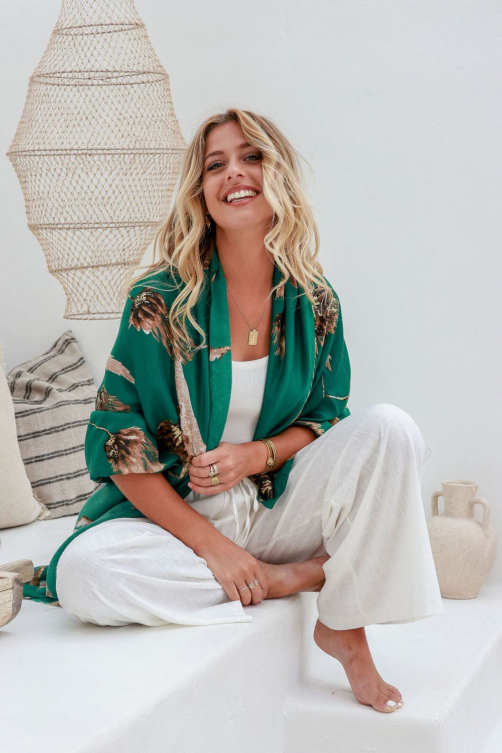 Thistle Scarf - Green - FR26 - Pizazz BoutiqueFree Spirit
