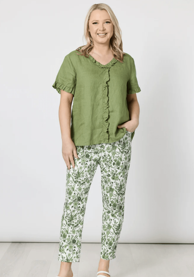 Tiffany Shirt - Basil - GS6 - Pizazz BoutiqueGordon smith