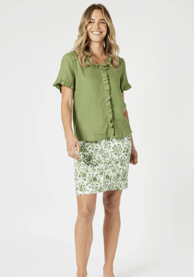 Tiffany Shirt - Basil - GS6 - Pizazz BoutiqueGordon smith