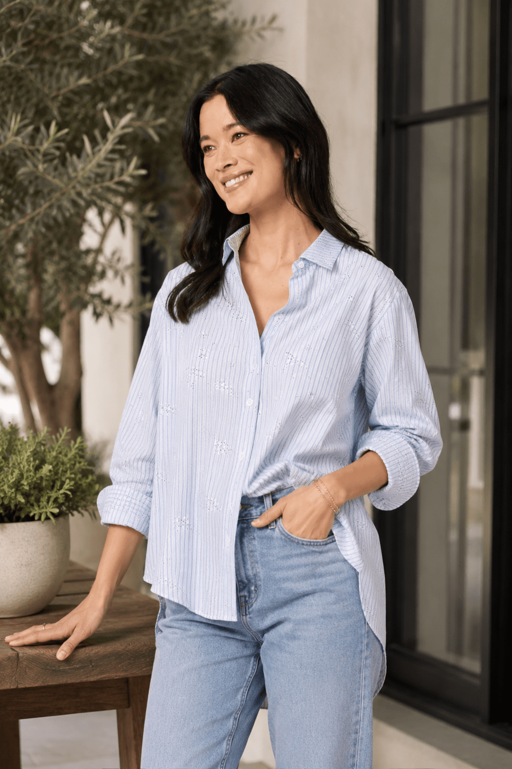 Tiffany Stripe Shirt - GS28 - Pizazz BoutiqueGordon smith