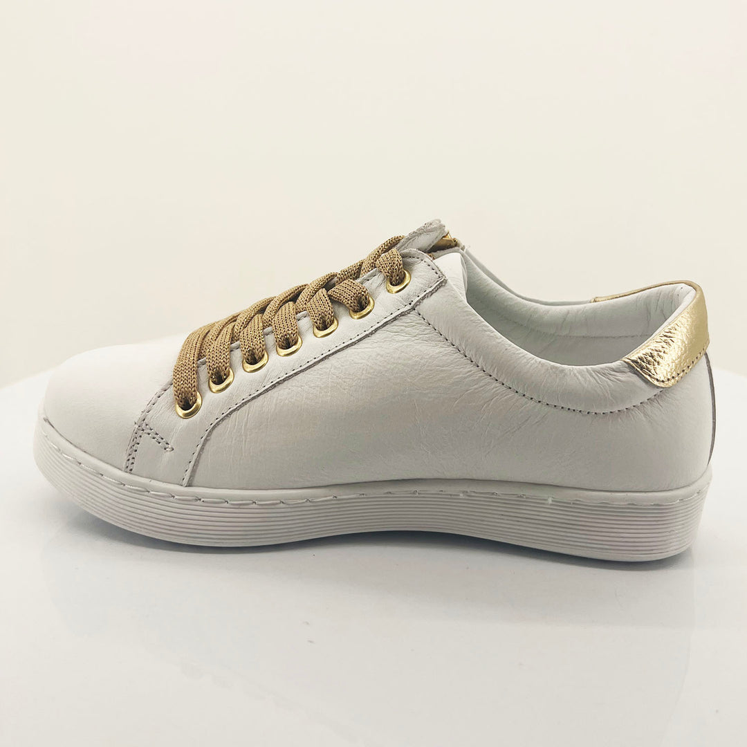Token Duo Sneaker | White & Gold | RS1