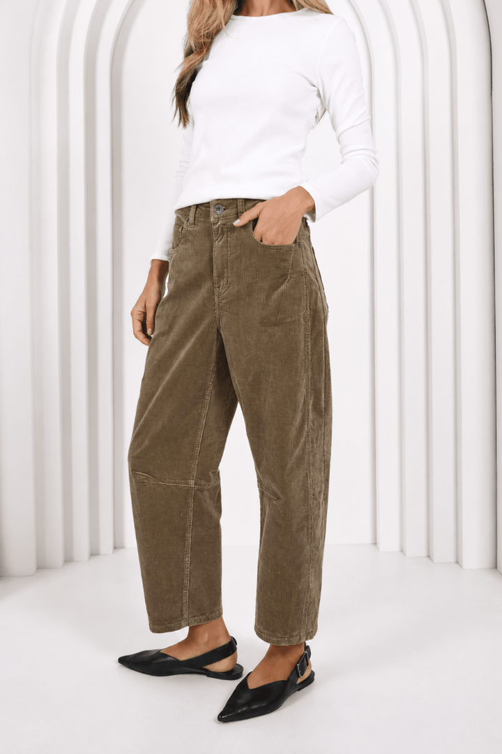 Toni Barrel Cord Jeans - Sage - MC1 - Pizazz BoutiqueMonaco Jeans