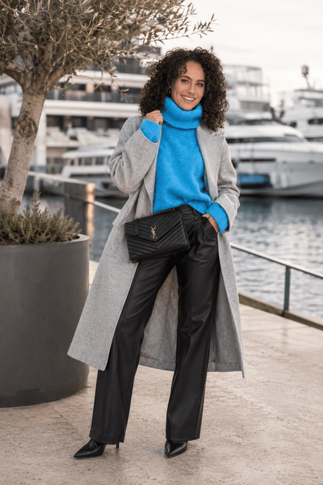 Toni Roll Neck Knit - Azure - CJ38 - Pizazz BoutiqueCaju