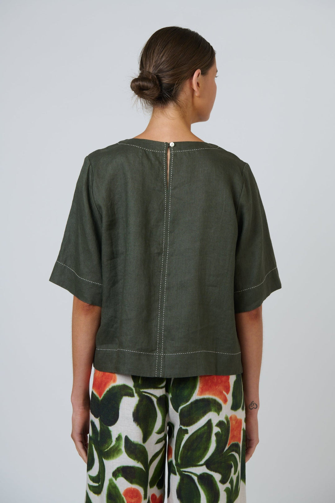 Topiary Linen Top - Pizazz BoutiqueNaturals By O & J