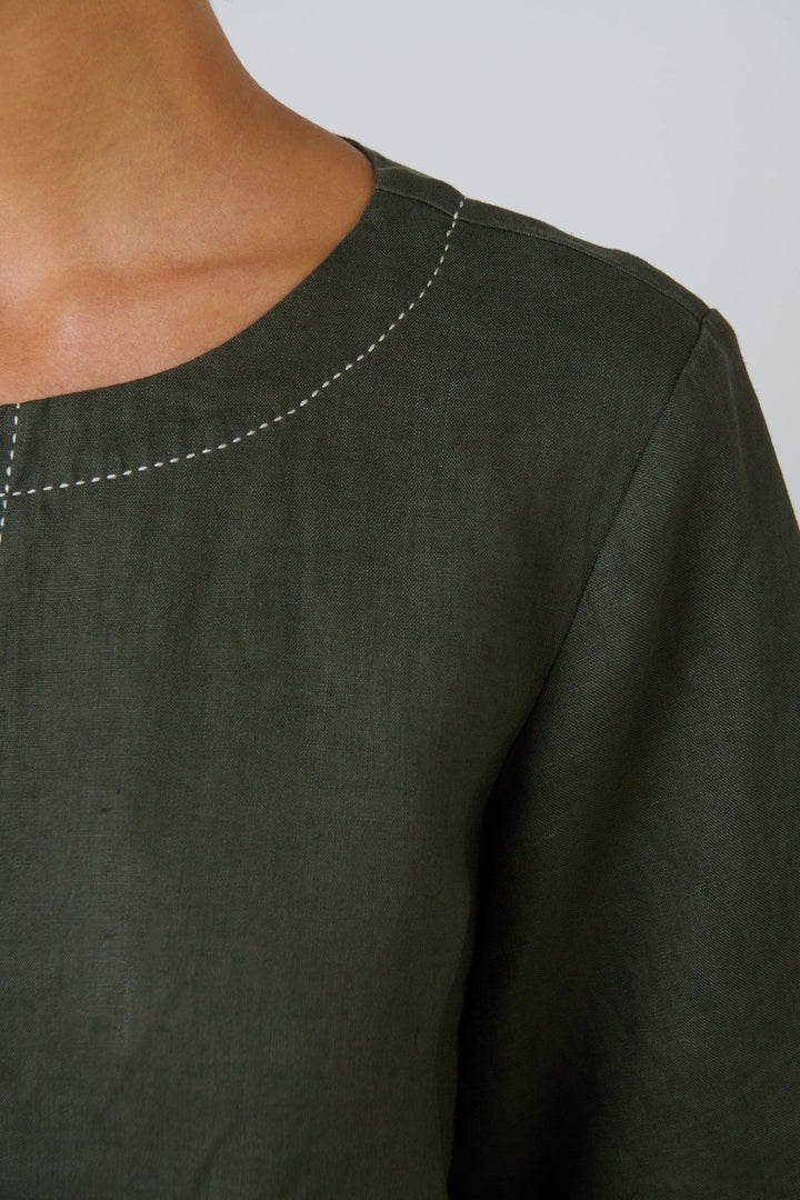 Topiary Linen Top - Pizazz BoutiqueNaturals By O & J