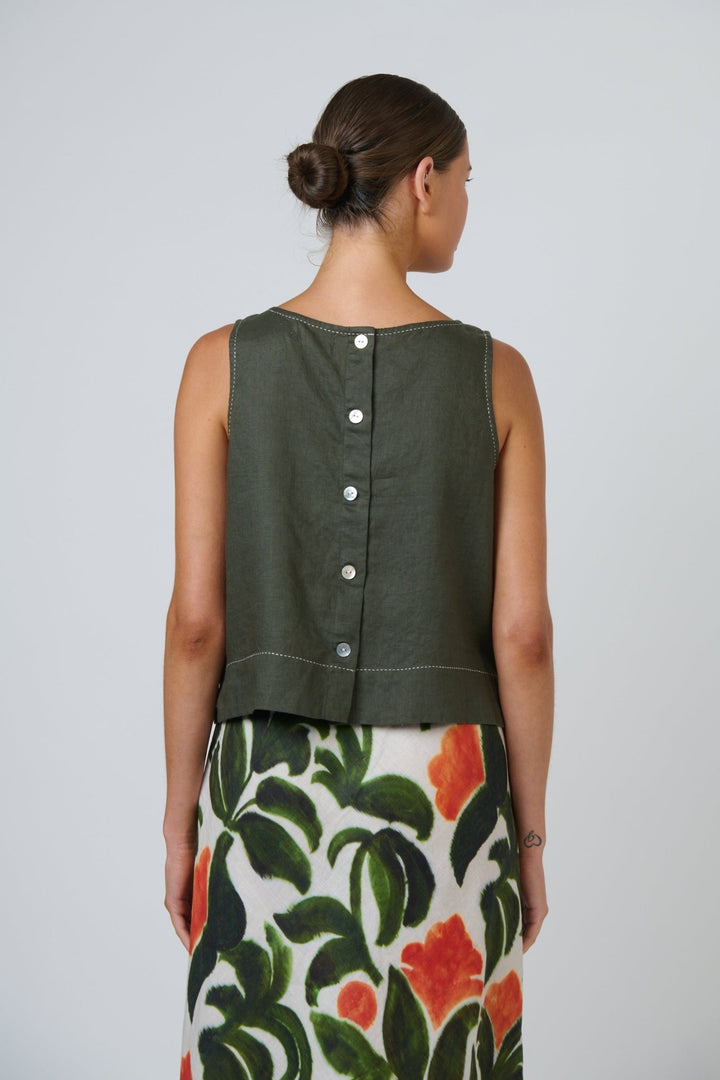 Topiary Sleeveless Top - Pizazz BoutiqueNaturals By O & J