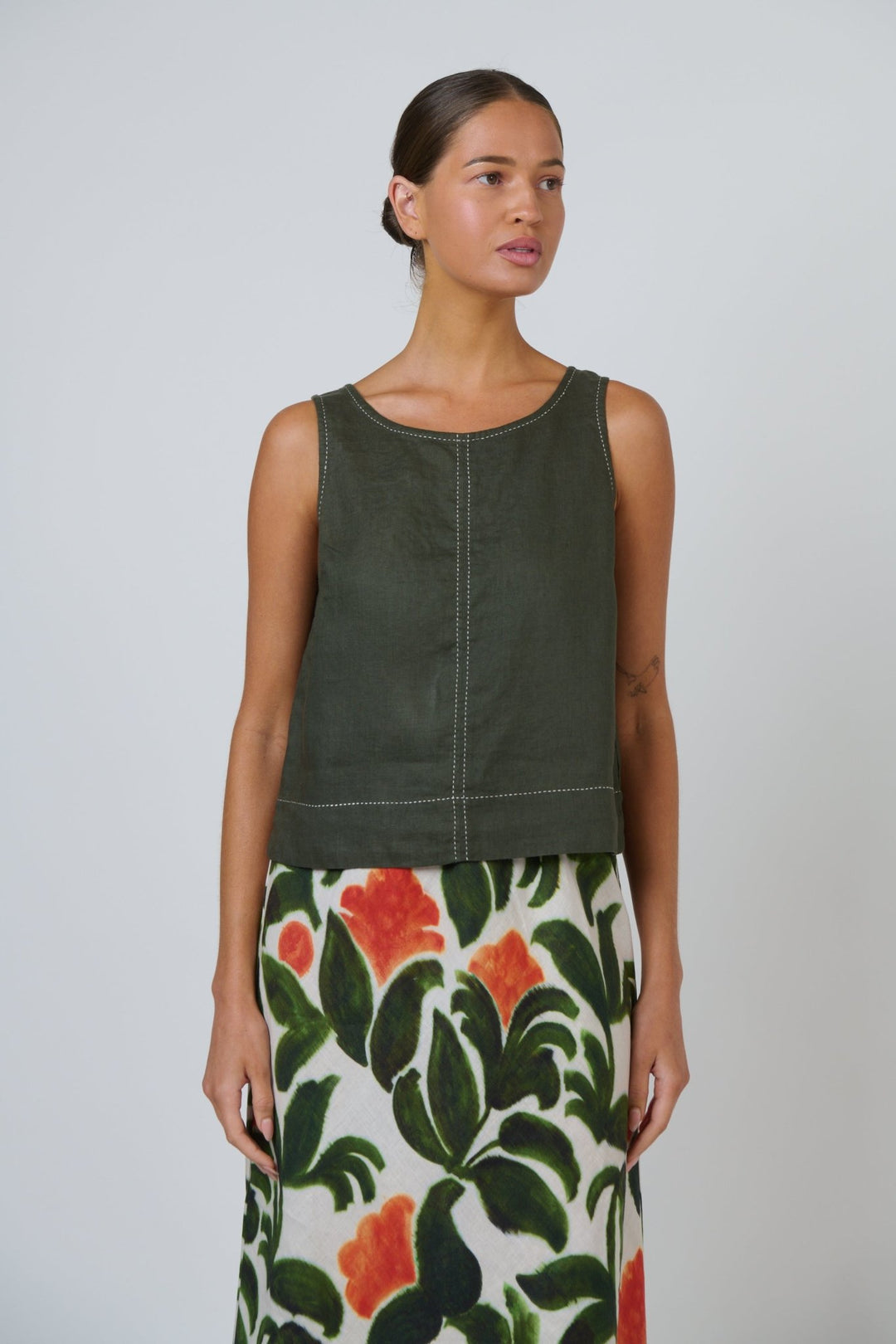 Topiary Sleeveless Top - Pizazz BoutiqueNaturals By O & J