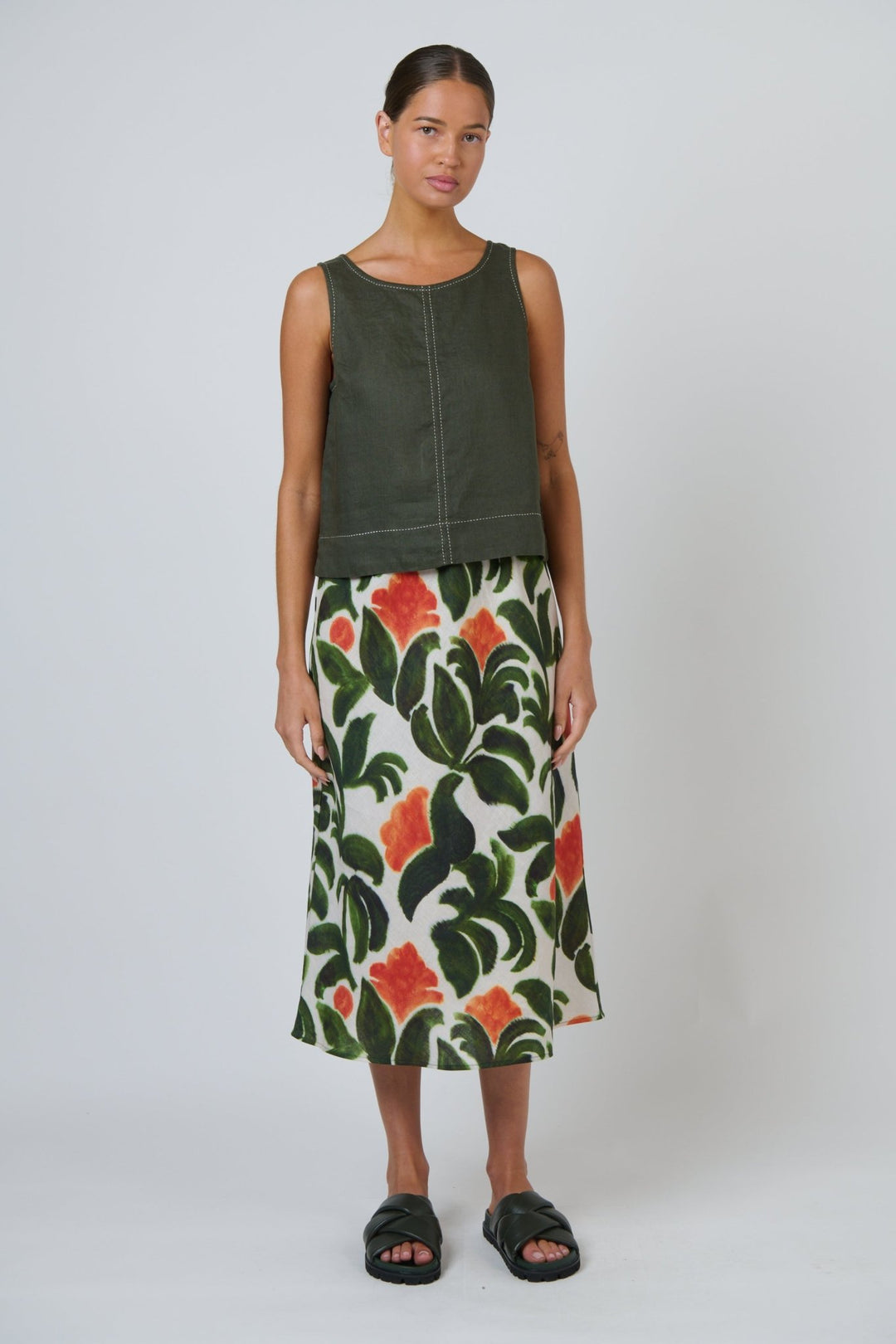 Topiary Sleeveless Top - Pizazz BoutiqueNaturals By O & J