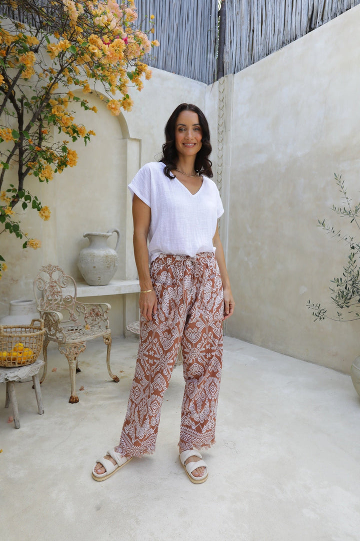 Toteme Frayed Pant - Tan - CB23 - Pizazz BoutiqueCarbon The Label