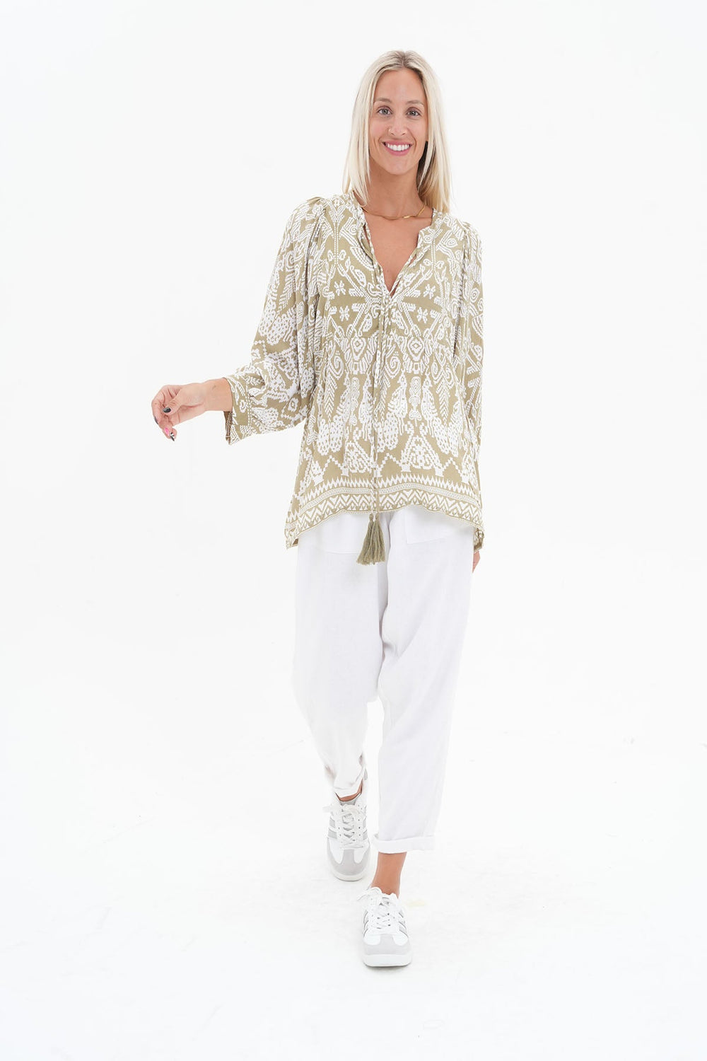Toteme Top - Khaki - CB22 - Pizazz BoutiqueCarbon The Label