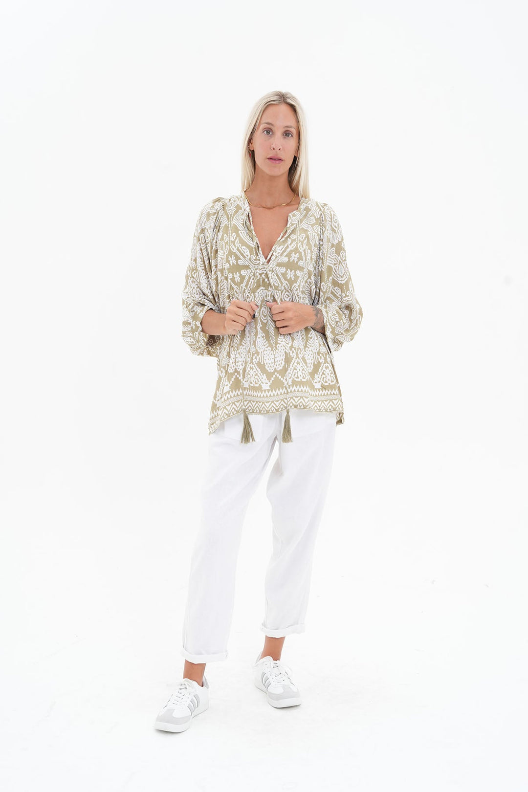 Toteme Top - Khaki - CB22 - Pizazz BoutiqueCarbon The Label