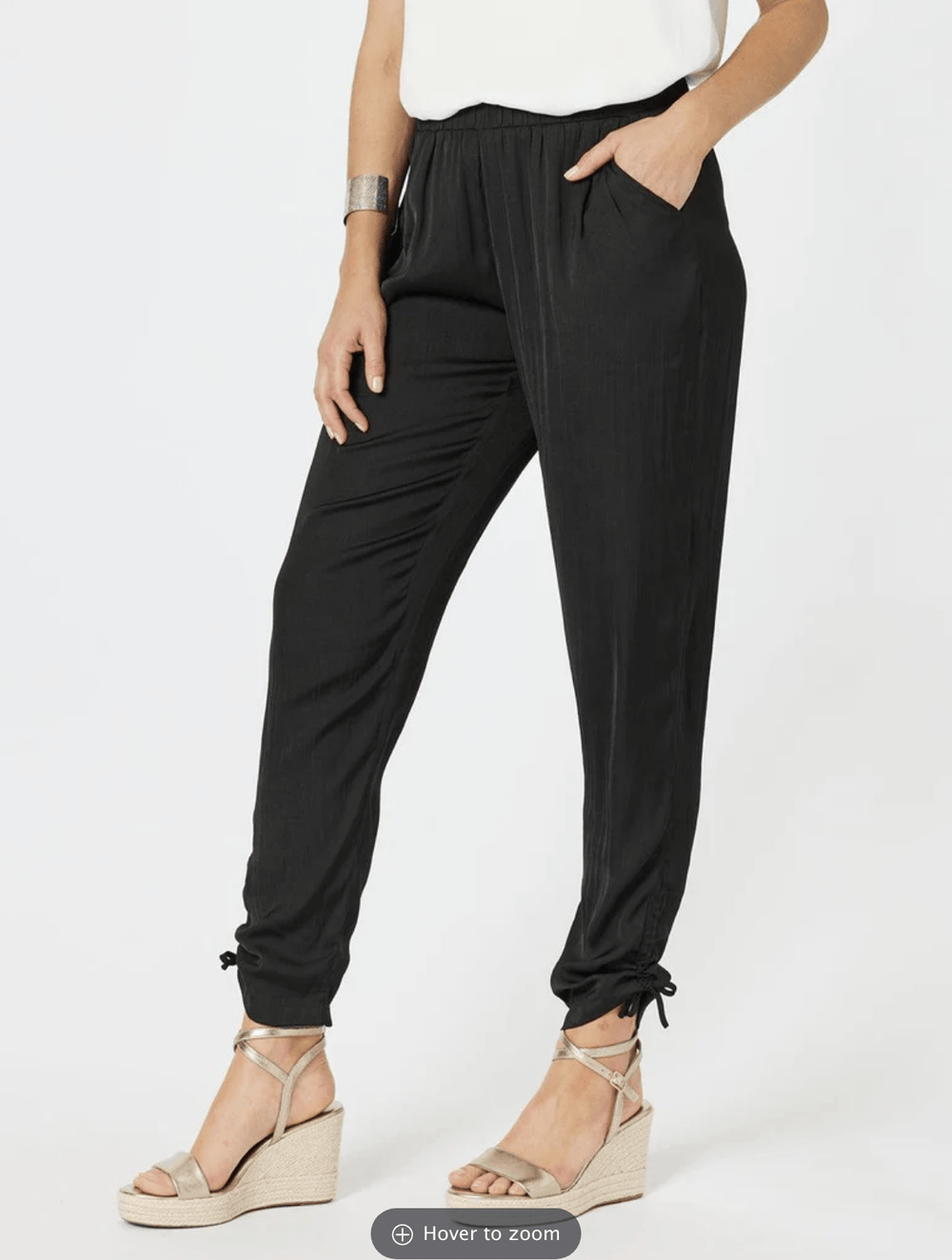 Traveller Luxe Side tie Pant - Black - HV3 - Pizazz BoutiqueHammock & Vine