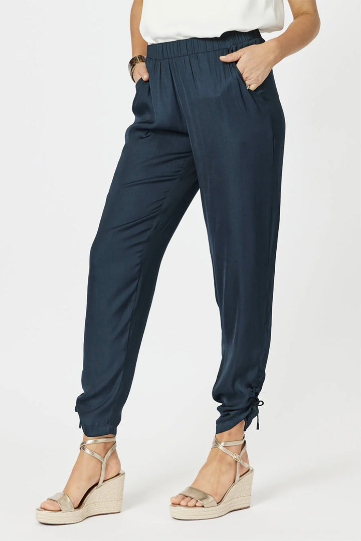 Traveller Luxe Side tie Pant - Navy - HV3