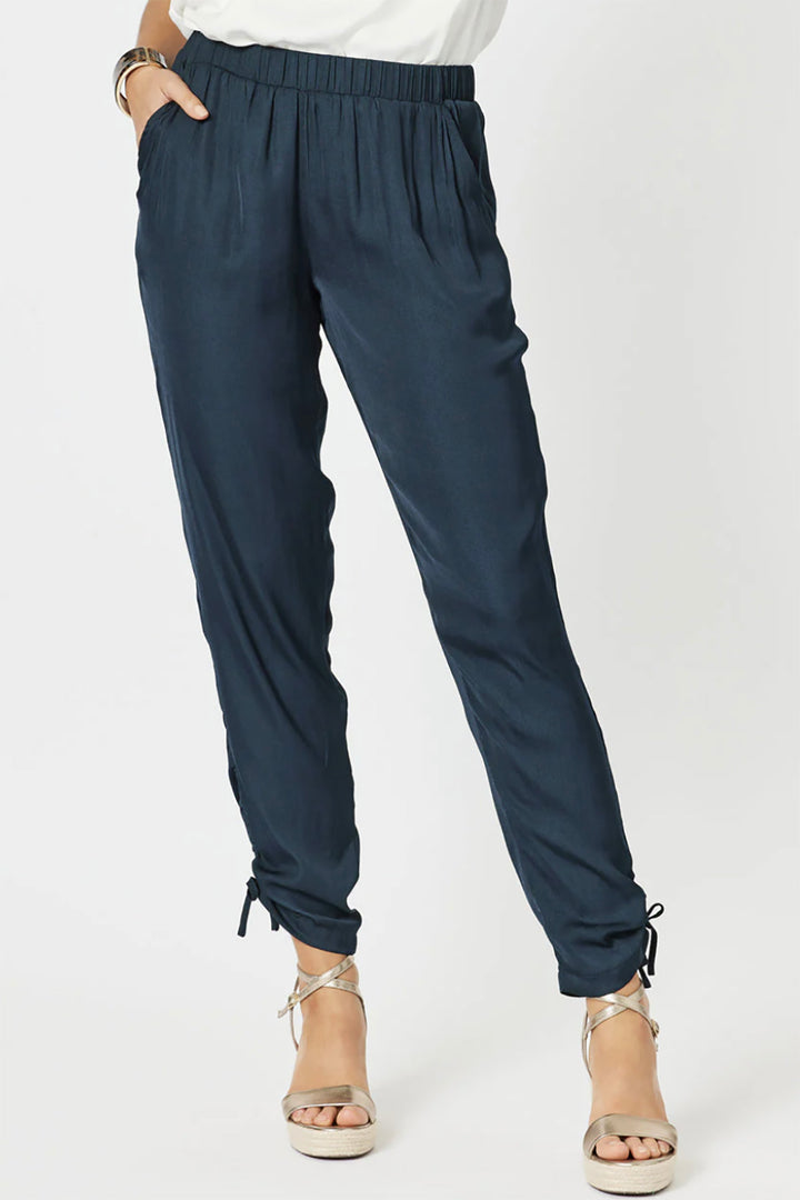 Traveller Luxe Side tie Pant - Navy - HV3