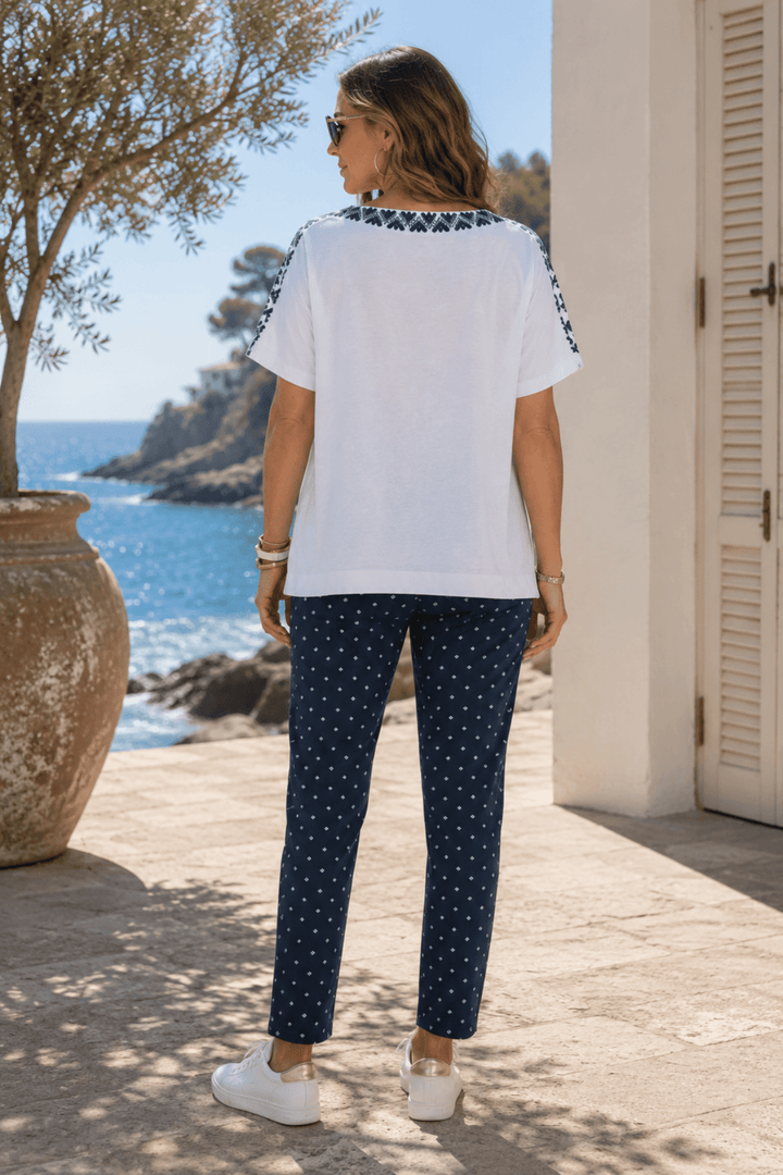 Tropez Slim Leg Print Pant - GS45 - Pizazz BoutiqueGordon smith