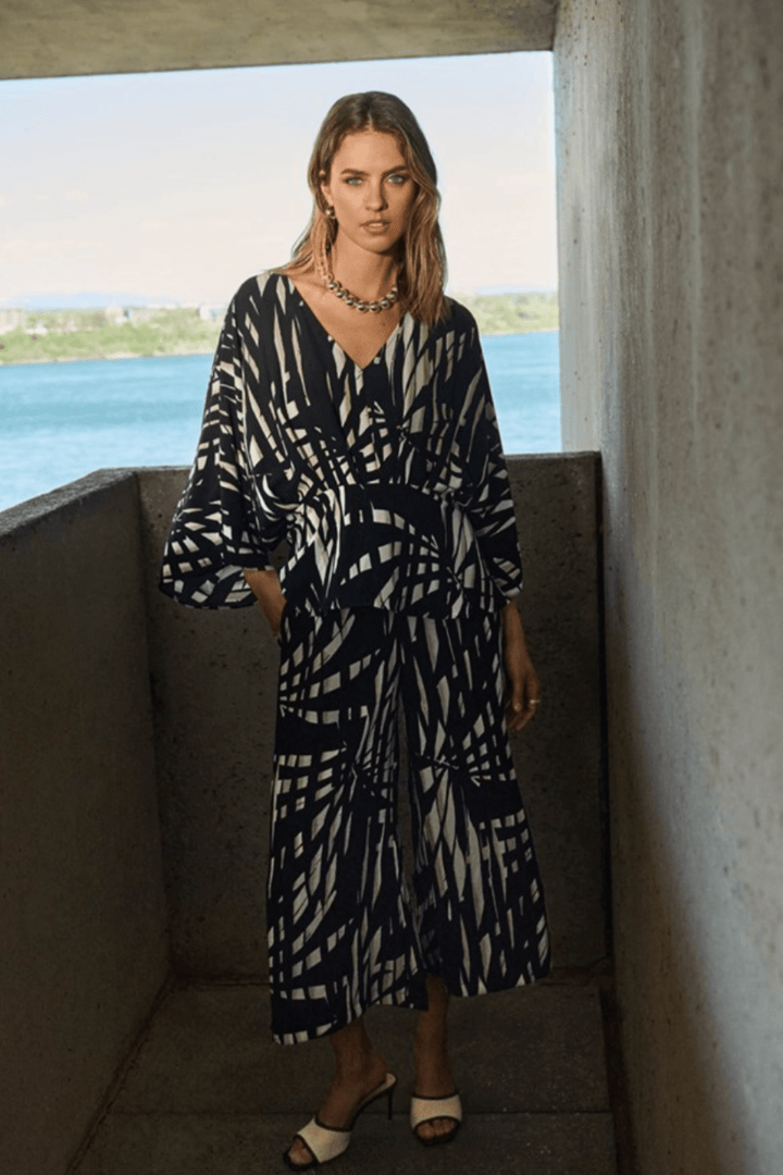 Tropical Print Culotte Pants - JR31 - Pizazz BoutiqueJoseph Ribkoff