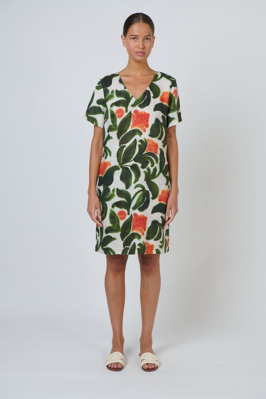 Tuileries Linen Dress - Pizazz BoutiqueNaturals By O & J