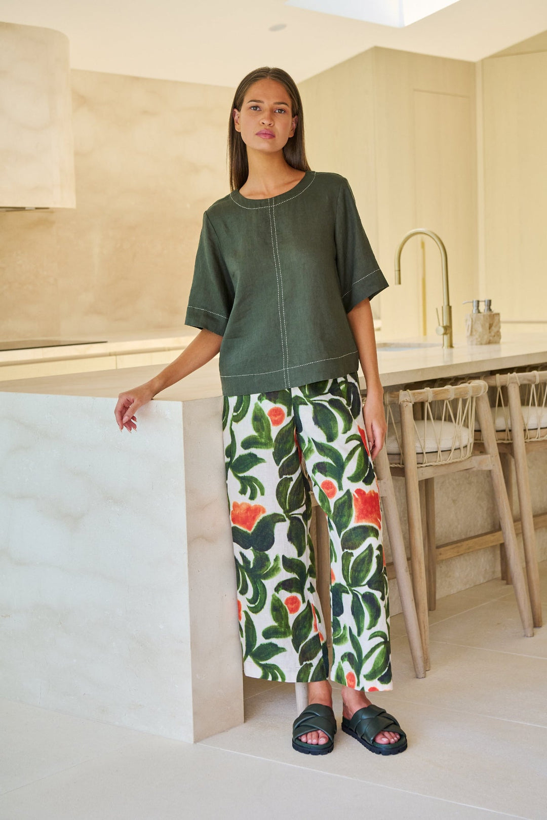 Tuileries Linen Pant - Pizazz BoutiqueNaturals By O & J
