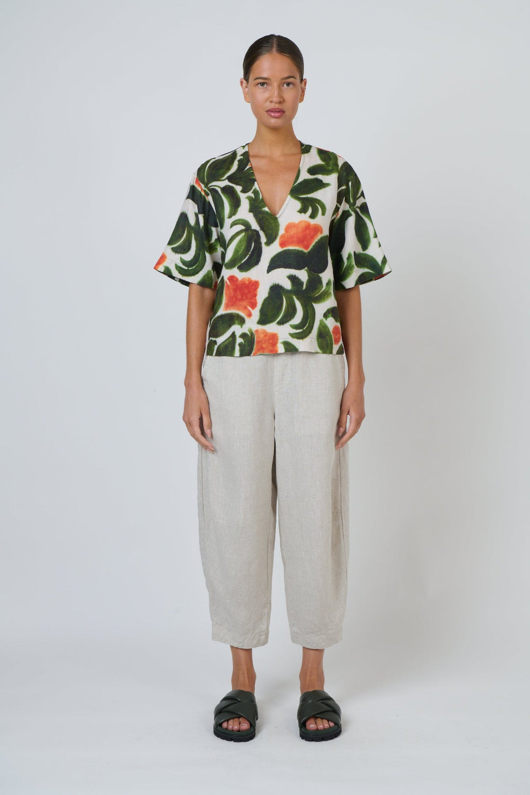 Tuileries Linen Top - Pizazz BoutiqueNaturals By O & J