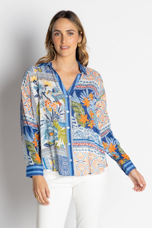 Velora Shirt - Ocean - LL43 - Pizazz BoutiqueLula Life
