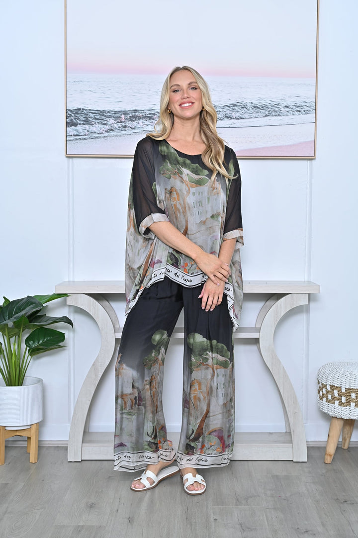Venice Pant - Black - CC10 - Pizazz BoutiqueCali & Co