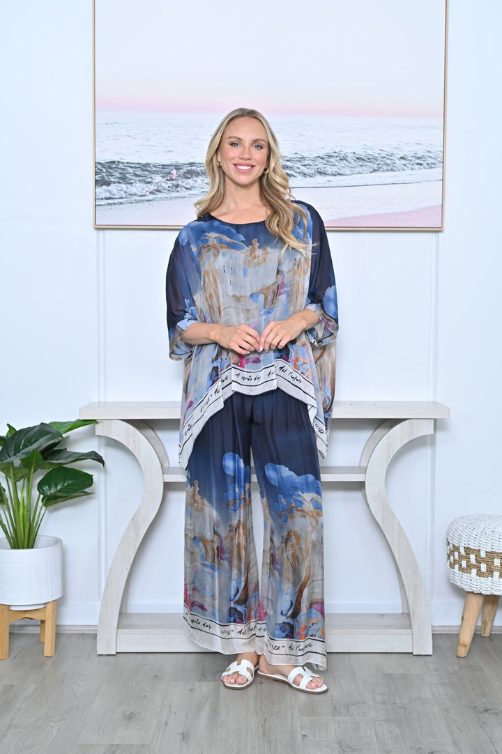 Venice Pant - Navy - CC10 - Pizazz BoutiqueCali & Co