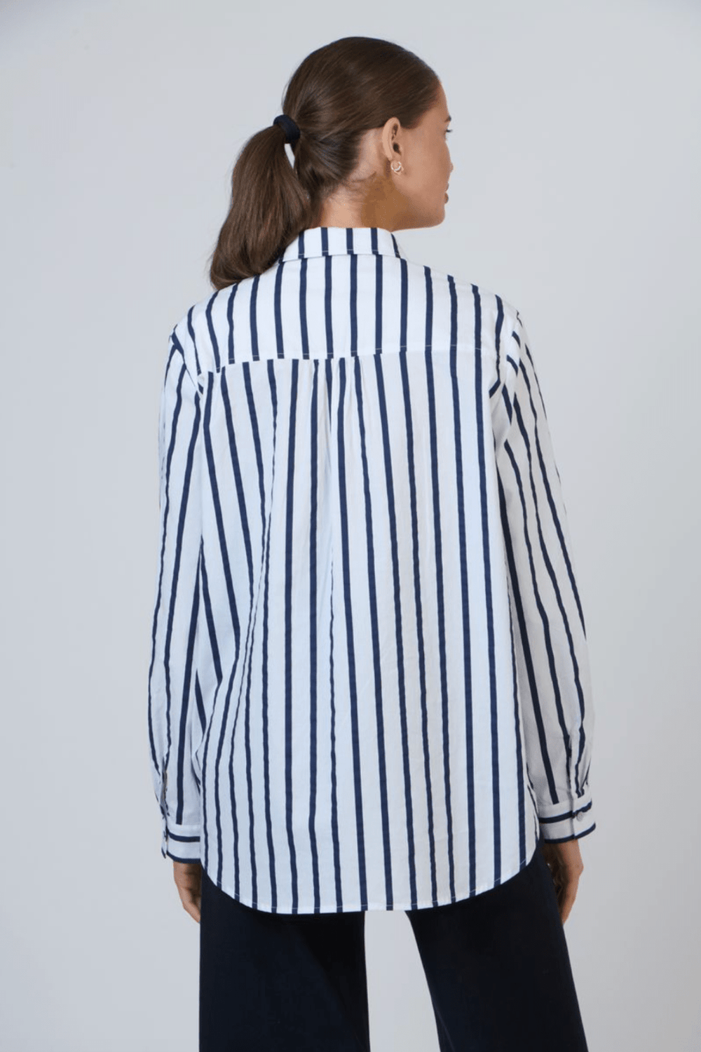 Wendy Shirt - Navy Stripe - N1 - Pizazz BoutiqueNamastai