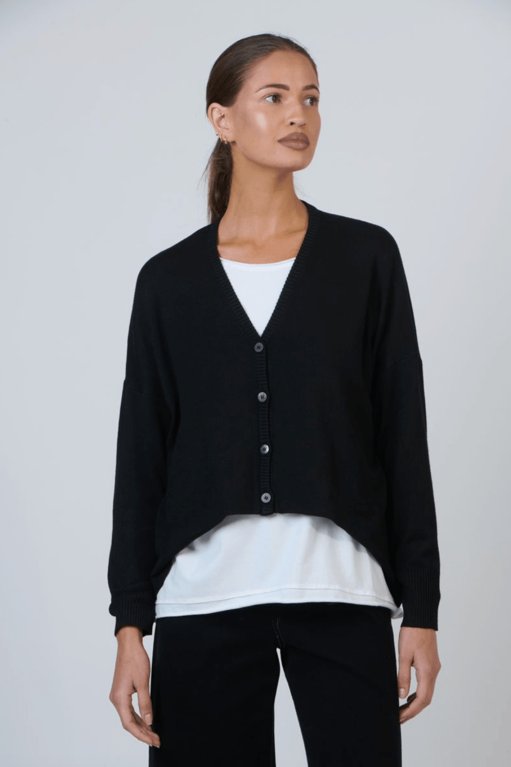 Willa Cardigan - Noir - N5 - Pizazz BoutiqueNamastai