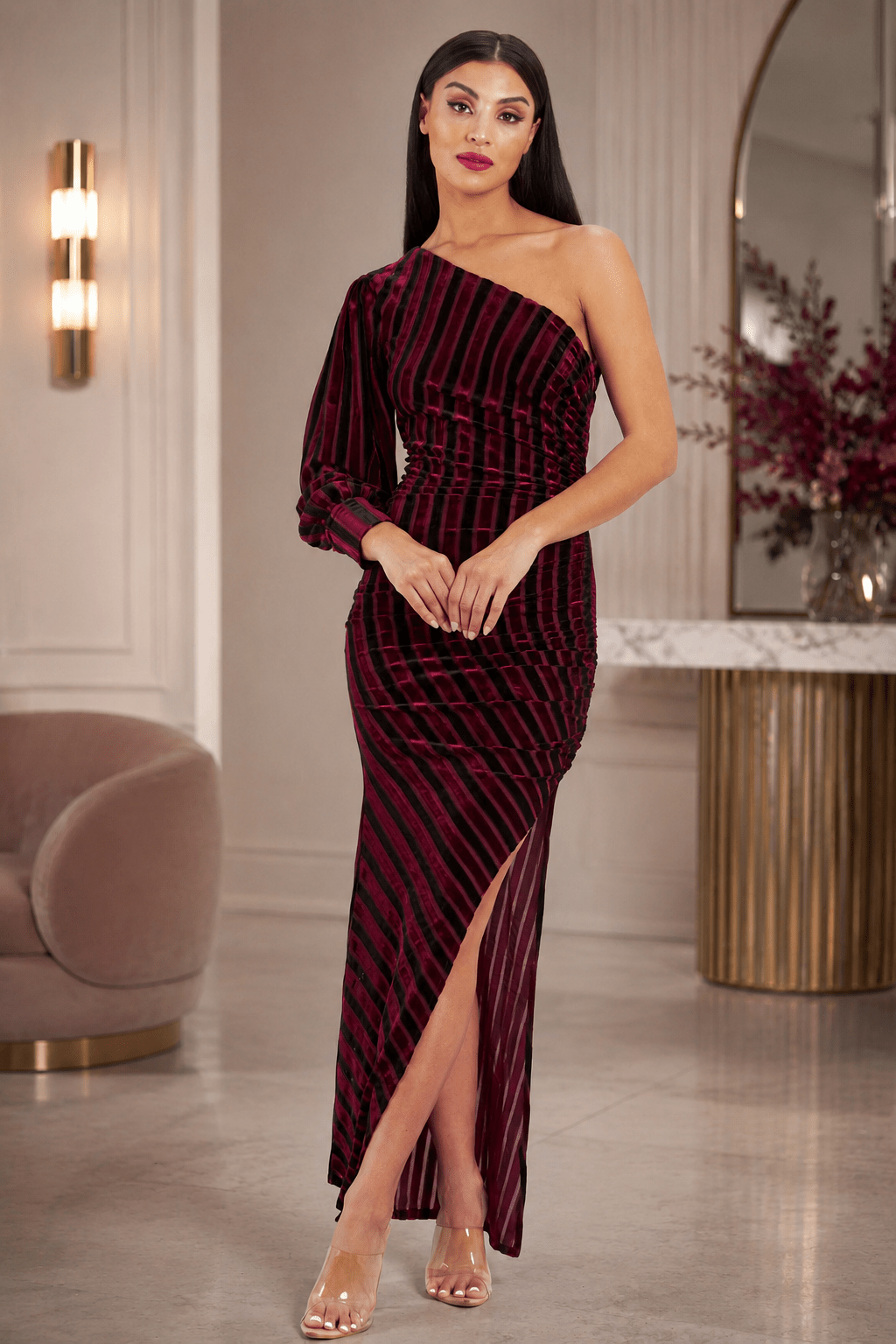 Wine Addison Maxi - ROM3 - Pizazz BoutiqueRomance