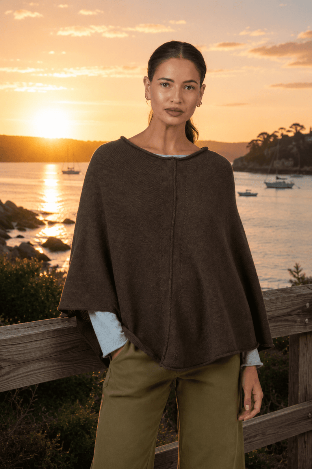 Winnie Poncho - Bittersweet - N6 - Pizazz BoutiqueNamastai