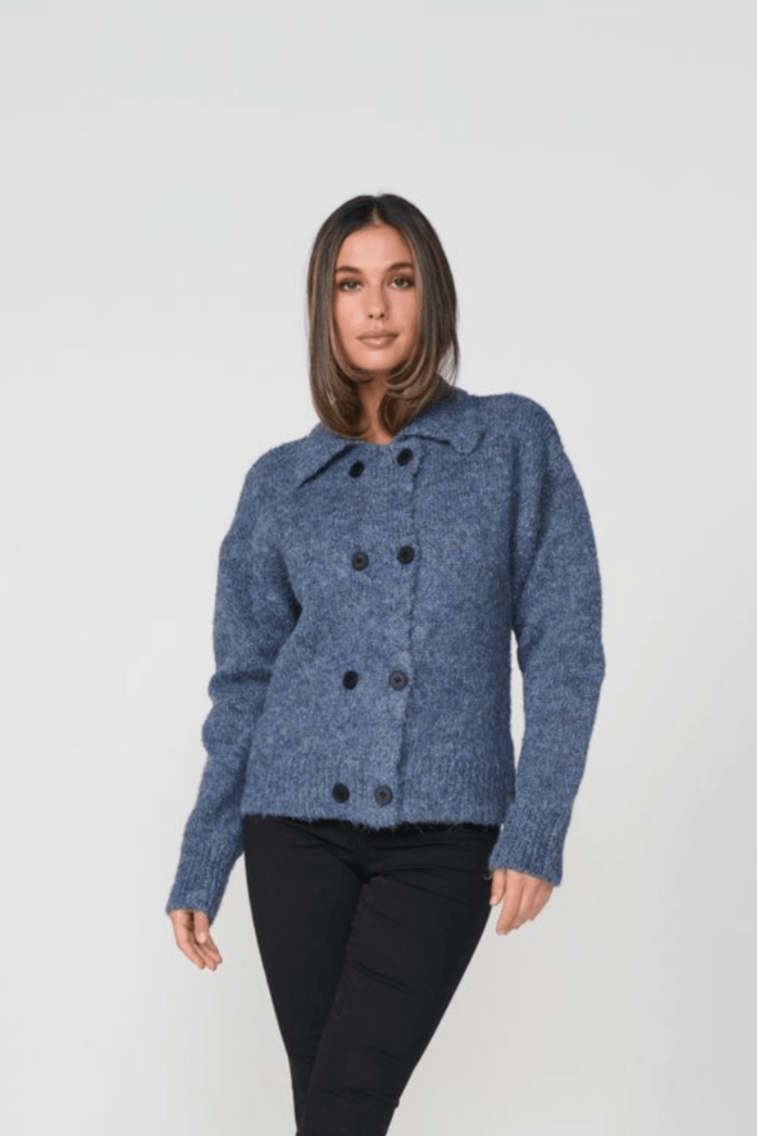 Woollahra Cardigan - Blue - CJ25 - Pizazz BoutiqueCaju