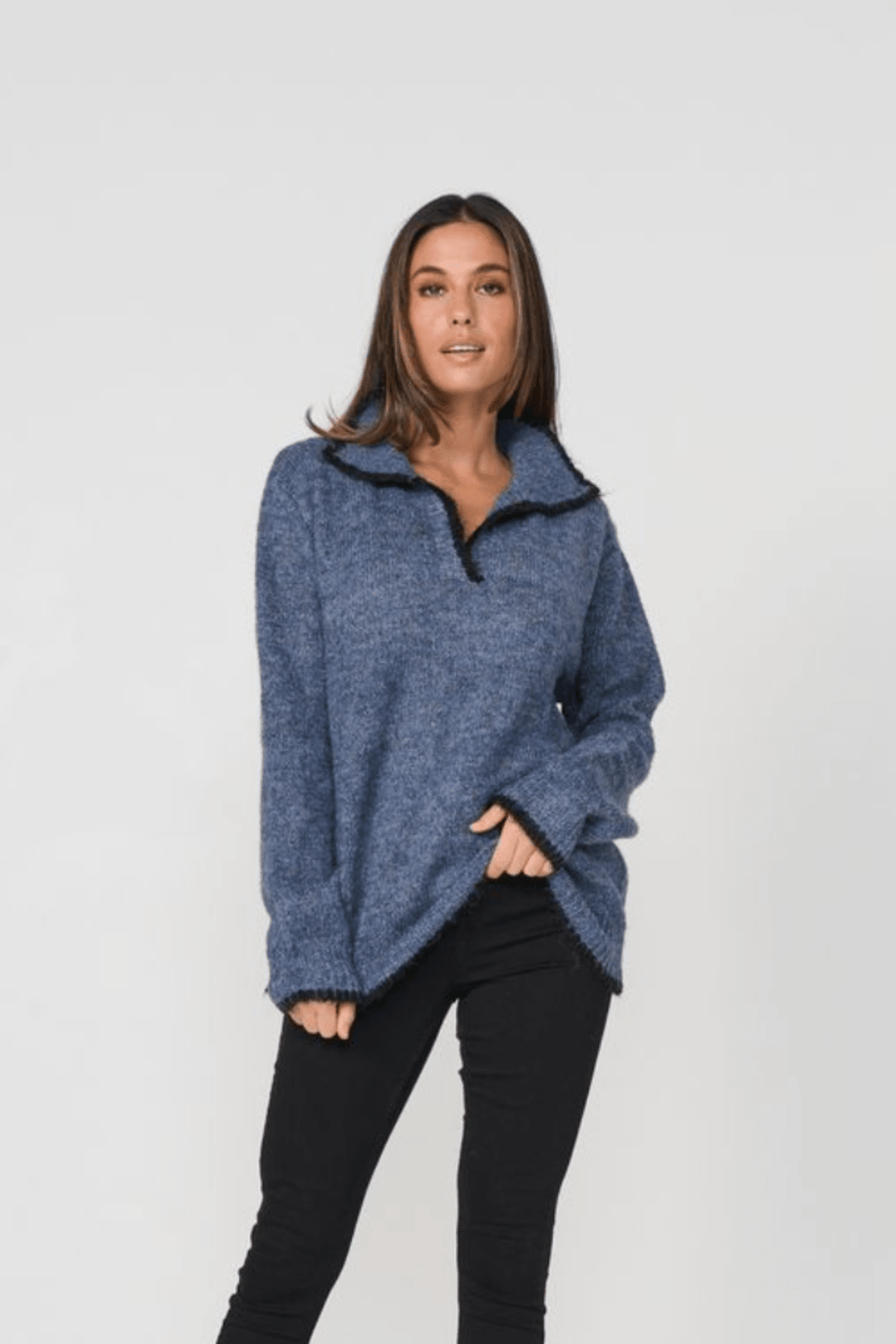 Woollahra Knit - Blue - CJ26 - Pizazz BoutiqueCaju