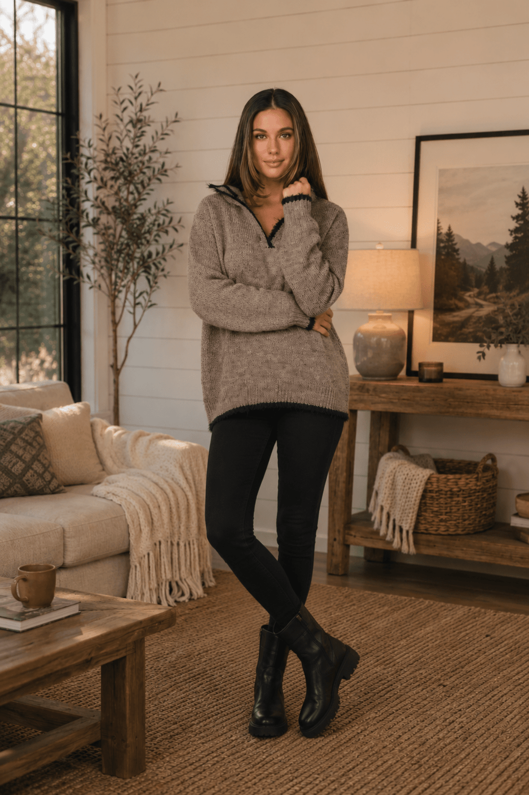 Woollahra Knit - Coffee - CJ26 - Pizazz BoutiqueCaju