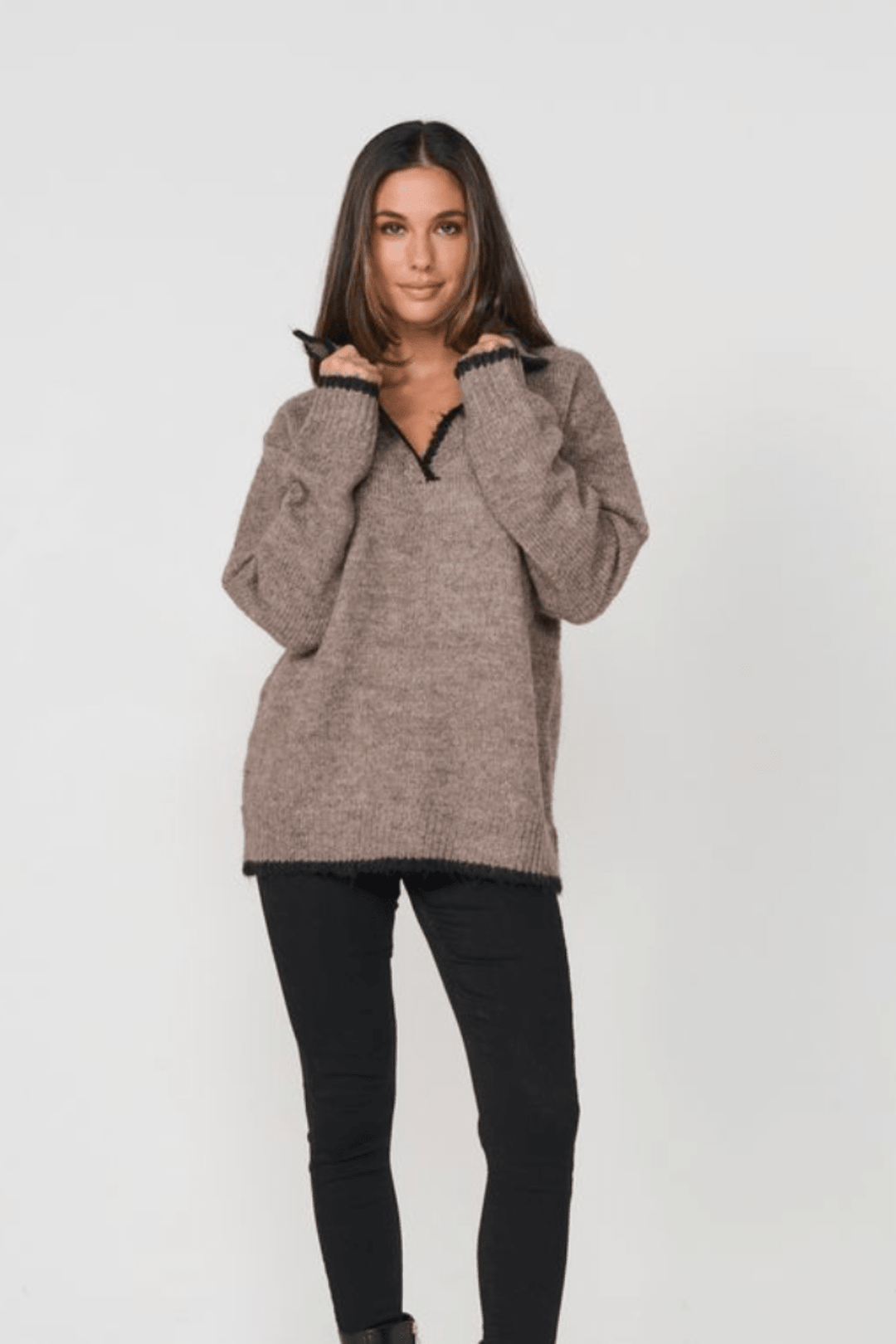 Woollahra Knit - Coffee - CJ26 - Pizazz BoutiqueCaju