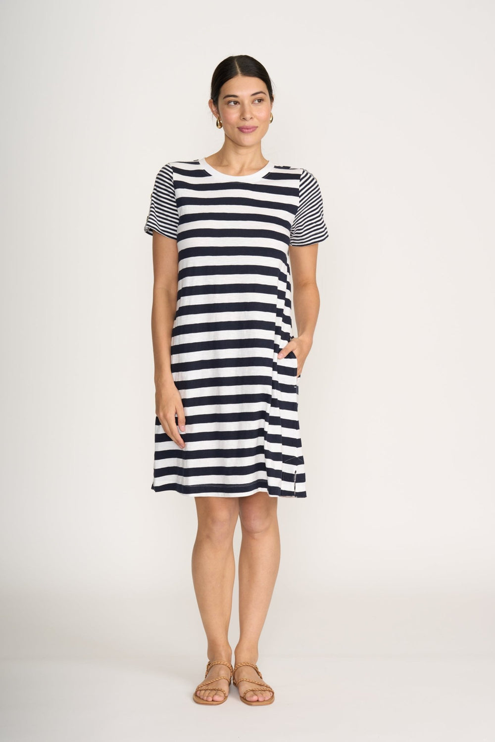 Worth The Hype Dress - Navy - F44 - Pizazz BoutiqueFoil