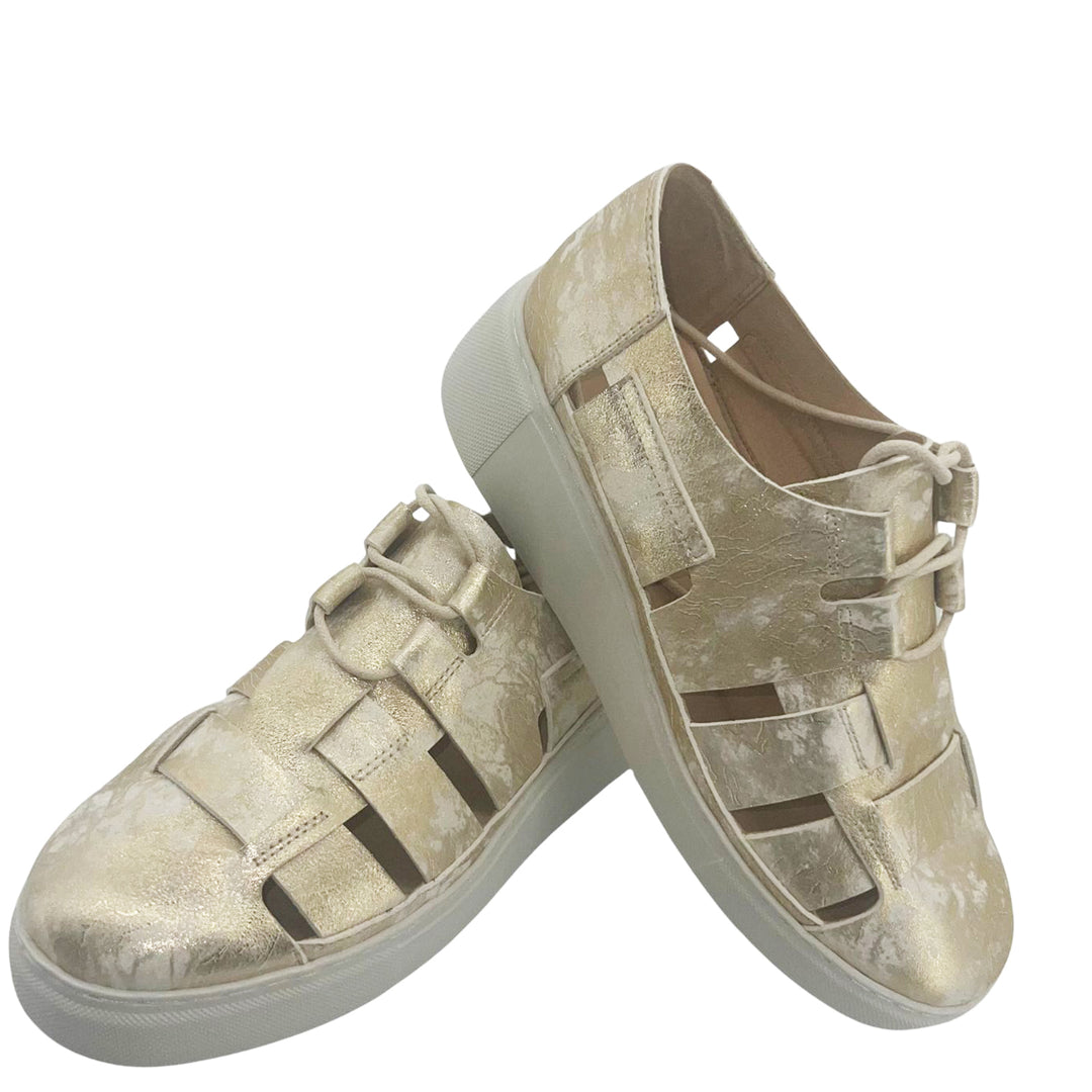 Yao Metallic Sneaker - Washed Gold - DJ13