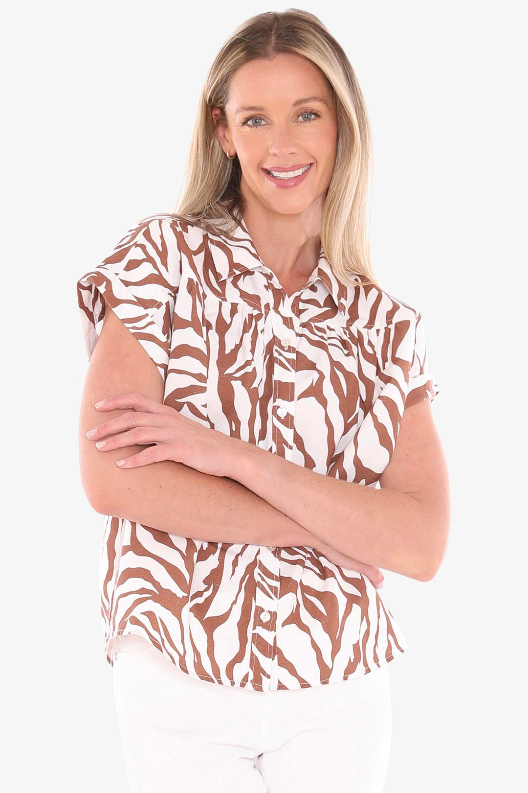 Zebra Mono Shirt - Multi - JP8 - Pizazz BoutiqueJUMP