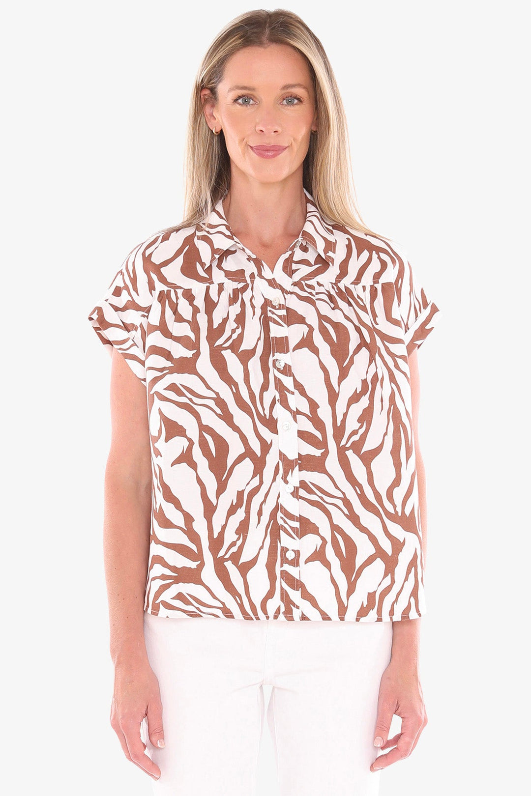 Zebra Mono Shirt - Multi - JP8 - Pizazz BoutiqueJUMP