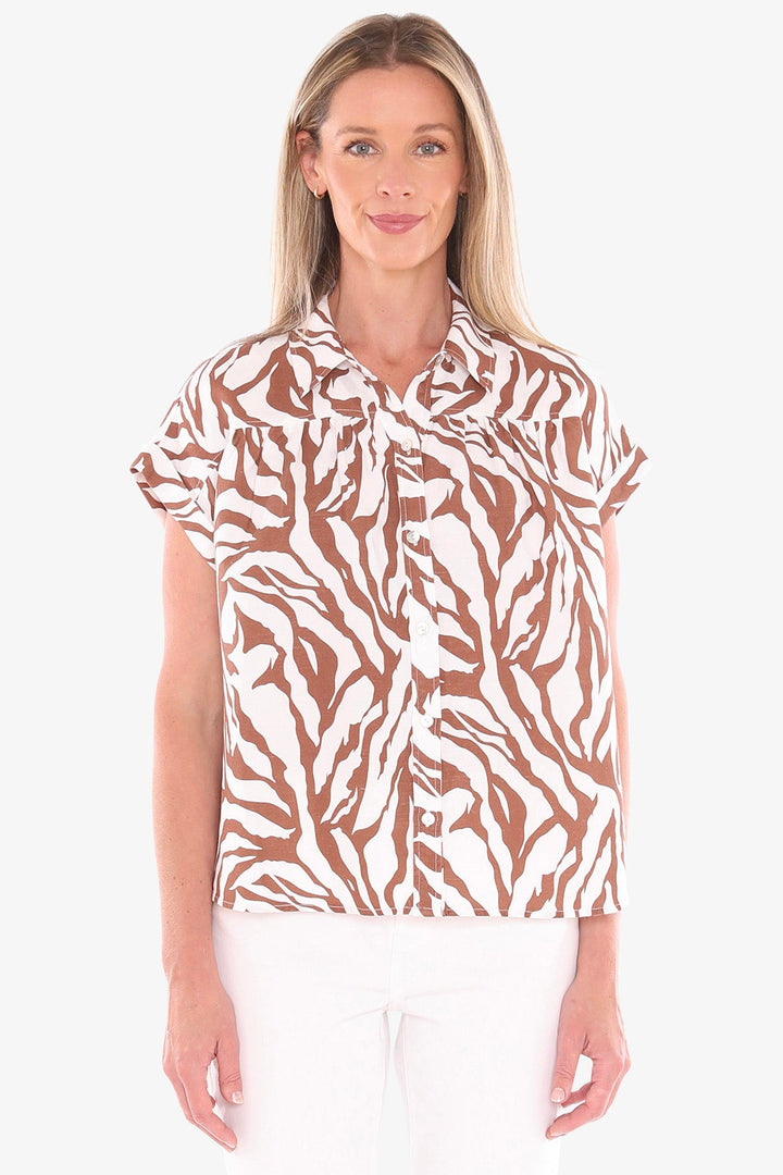Zebra Mono Shirt - Multi - JP8 - Pizazz BoutiqueJUMP
