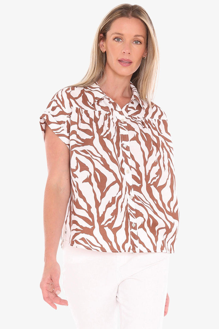 Zebra Mono Shirt - Multi - JP8 - Pizazz BoutiqueJUMP